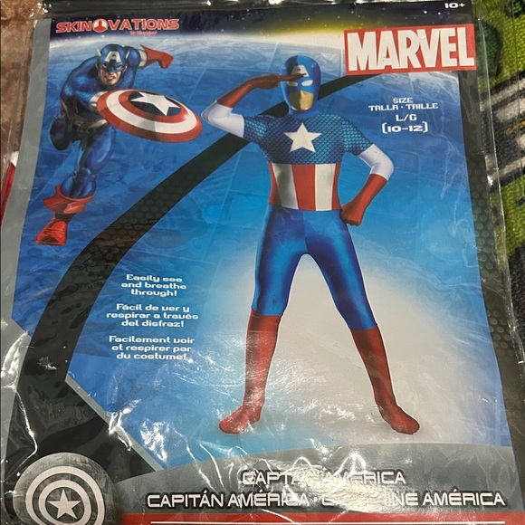 Marvel Other - Marvel Captain America Kids Costume - Blue, Red, and White
